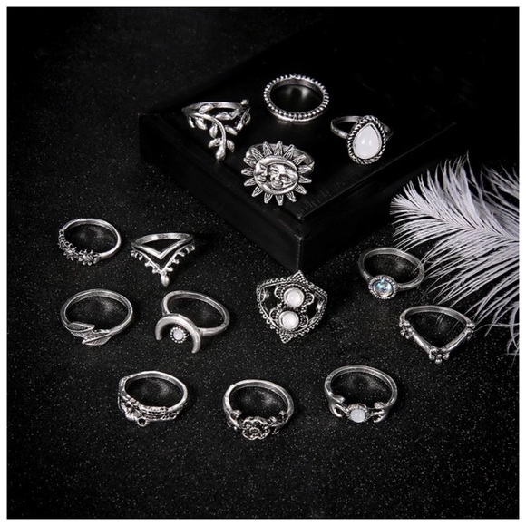 🆕 Boho Multi Size Bundle Of Rings D33 - Picture 3 of 4